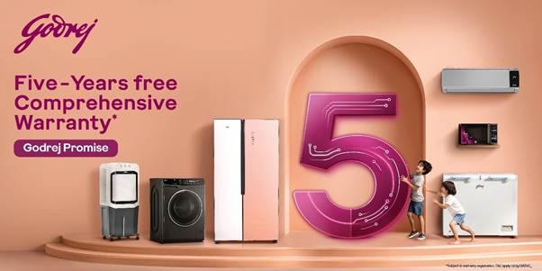 Godrej reinforces its quality commitment with ‘Godrej Promise’ of 5-years comprehensive warranty & no hidden cost, across its appliances portfolio
